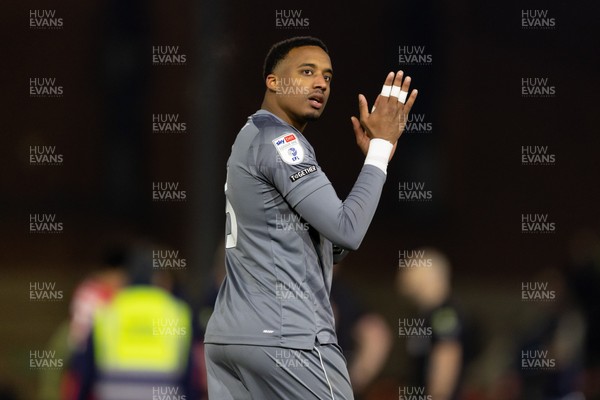 100126 - Leyton Orient v Cardiff City - Sky Bet League 1 - Nathan Trott of Cardiff City applauds the fans after their final whistle