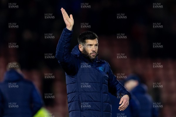 100126 - Leyton Orient v Cardiff City - Sky Bet League 1 - Brian Barry-Murphy manager of Cardiff City waves the fans after their final whistle