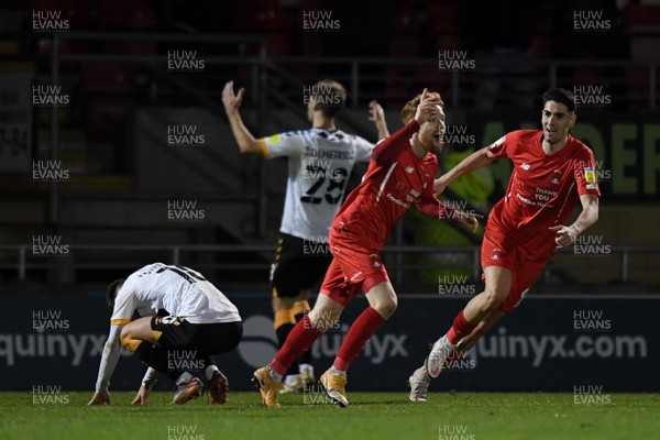 121220 - Leyton Orient v Newport County - Sky Bet League 2 - James Brophy of Leyton Orient celebrates scoring his side's winning goal