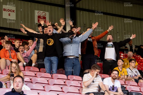 130824 - Leyton Orient v Newport County - Carabao Cup -  Supporters of Newport County AFC during the game