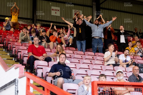 130824 - Leyton Orient v Newport County - Carabao Cup -  Supporters of Newport County AFC during the game