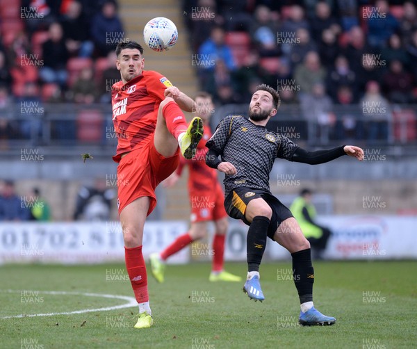 250120 - Leyton Orient v Newport County - Sky Bet League 2 -  Orient's Conor Wilkinson is challenged by Newport's Josh Sheehan
