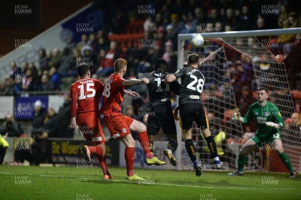250120 - Leyton Orient v Newport County - Sky Bet League 2 -  Jamille Matt heads to score a goal in stoppage time