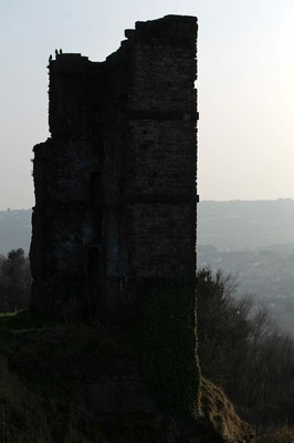 180315 - Picture a General View of the Liberty Stadium, Swansea from the ruins of Morris Castle