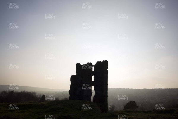 180315 - Picture a General View of the Liberty Stadium, Swansea from the ruins of Morris Castle