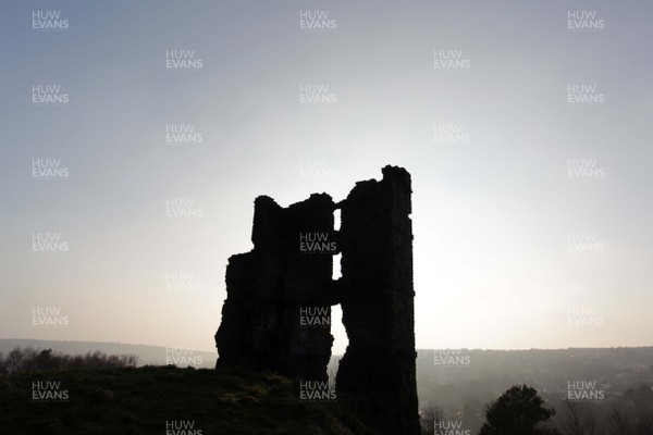 180315 - Picture a General View of the Liberty Stadium, Swansea from the ruins of Morris Castle