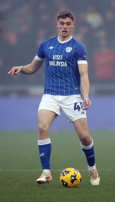 201225 - Lincoln City v Cardiff City - Sky Bet League 1 - Dylan Lawlor of Cardiff