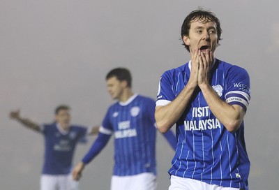 201225 - Lincoln City v Cardiff City - Sky Bet League 1 - Ryan Wintle of Cardiff rues missed chance