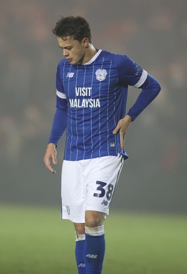 201225 - Lincoln City v Cardiff City - Sky Bet League 1 - Perry Ng of Cardiff is dejected at the end of the match