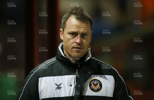 300118 - Lincoln City v Newport County, Sky Bet League 2 - Newport County manager Michael Flynn at the start of the match