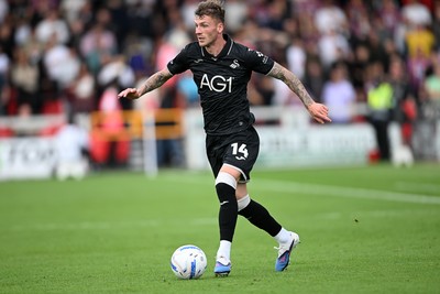 190926 - Lincoln City v Swansea City - Sky Bet Championship - Josh Tymon of Swansea City