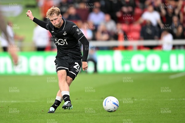 190926 - Lincoln City v Swansea City - Sky Bet Championship - Stephen Welsh of Swansea City