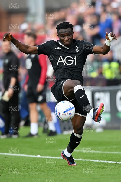 190926 - Lincoln City v Swansea City - Sky Bet Championship - Jospeh Opoku of Swansea City