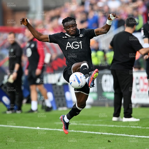 190926 - Lincoln City v Swansea City - Sky Bet Championship - Jospeh Opoku of Swansea City