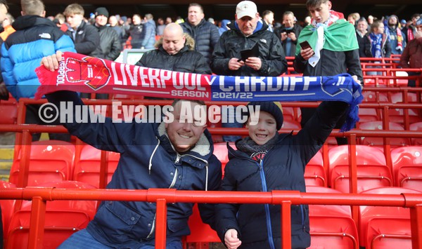 060222 - Liverpool v Cardiff City - FA Cup Fourth Round - Cardiff fans