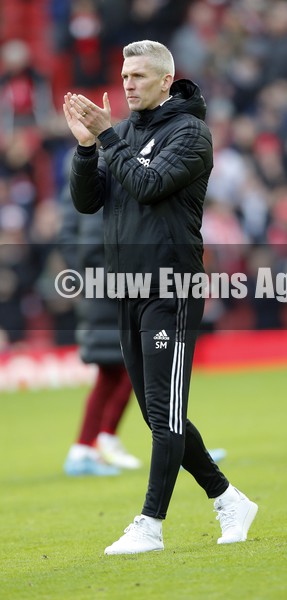 060222 - Liverpool v Cardiff City - FA Cup Fourth Round - Manager Steve Morison of Cardiff applauds the fans at the end of the match