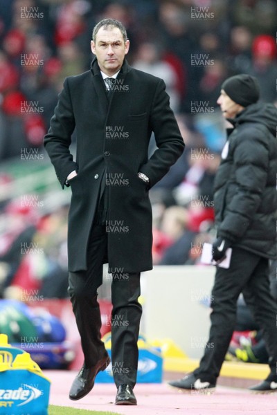 210117 - Liverpool v Swansea City, Premier League - Swansea City Manager Paul Clement after the match by Huw Evans Agency