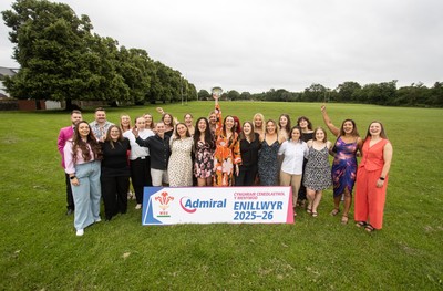 190626 - Llandaff North RFC Women’s WRU National League Presentation - Captain Cerys Sweetman is presented the trophy by Lloyd Morgan