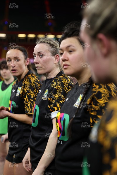 120426 - Llandaff North v Bonymaen - Womens Cup Final - Llandaff North team huddle