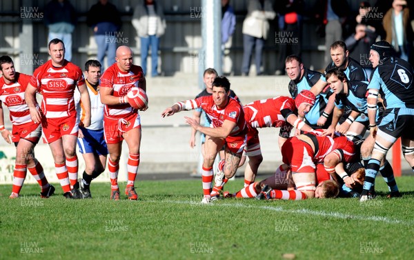 13.11.10. Llandovery v Cardiff- Principality Premiership. Llandovey scrum half Gareth James. 