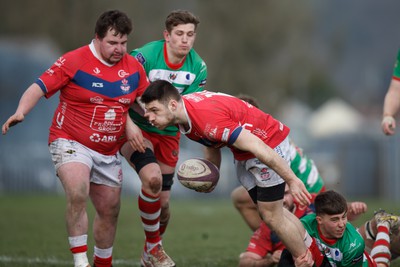 250323 - Llandovery v Llanelli - Indigo Group Premiership - Rhys Harris of Llanelli