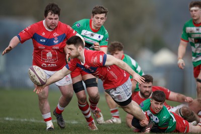 250323 - Llandovery v Llanelli - Indigo Group Premiership - Rhys Harris of Llanelli