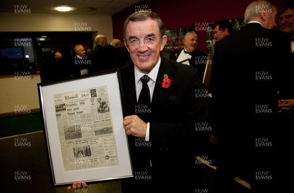 311012 - Members of the 1972 Llanelli side that beat New Zealand 9-3 gather to be presented with special caps at the dinner to mark the exact date of the match, at Parc y Scarlets