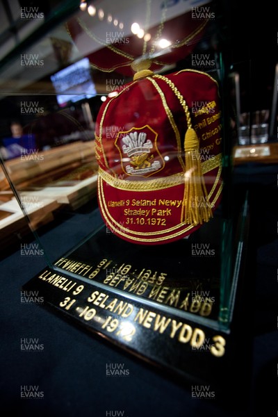 311012 - Members of the 1972 Llanelli side that beat New Zealand 9-3 gather to be presented with special caps at the dinner to mark the exact date of the match, at Parc y Scarlets