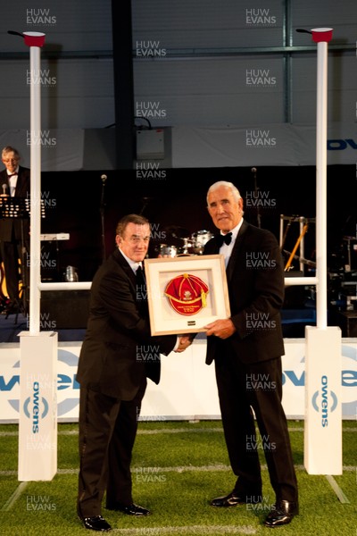 311012 - Members of the 1972 Llanelli side that beat New Zealand 9-3 gather to be presented with special caps at the dinner to mark the exact date of the match, at Parc y Scarlets