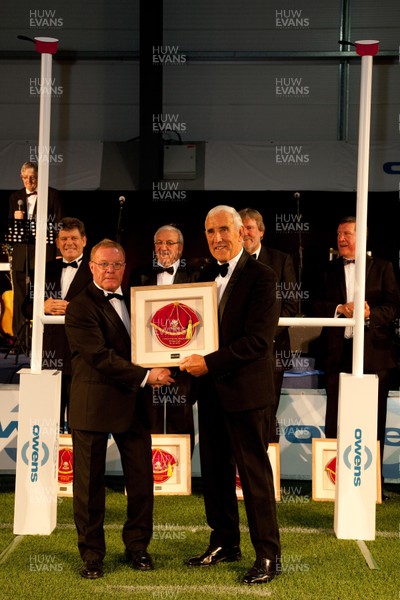 311012 - Members of the 1972 Llanelli side that beat New Zealand 9-3 gather to be presented with special caps at the dinner to mark the exact date of the match, at Parc y Scarlets