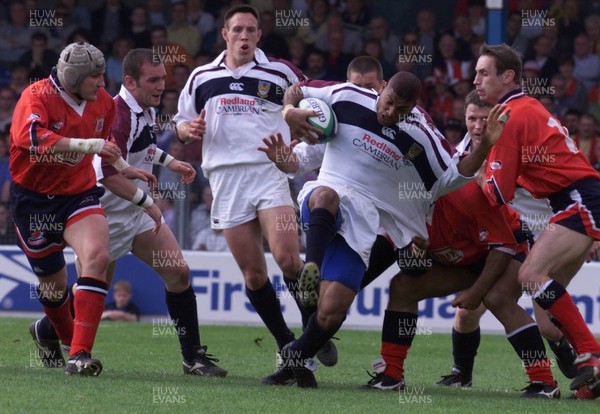 150599 - Llanelli v Swansea - SWALEC Cup Final -  Swansea's Matthew Robinson breaks through the Llanelli defence