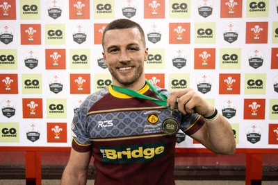 070424 - Llaneilli Wanderers v Glynneath - Division One Cup Final - Player of the Match Josh Weeds of Llanelli Wanderers 