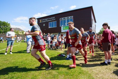 100525 - Llanelli Wanderers v Gorseinon - Admiral Championship West - Players run out