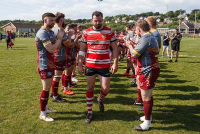 100525 - Llanelli Wanderers v Gorseinon - Admiral Championship West - Llanelli Wanderers clap Gorseinon off the pitch at the end of the match