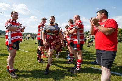 100525 - Llanelli Wanderers v Gorseinon - Admiral Championship West - Gorseinon clap Llanelli Wanderers off the pitch at the end of the match