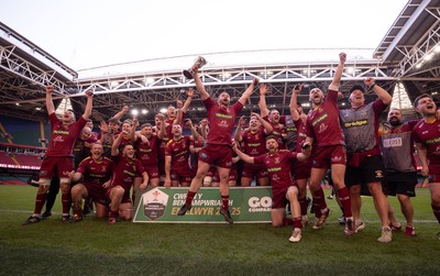 050425  Llanelli Wanderers v Tondu, WRU Championship Cup Final - Llanelli Wanderers celebrate after winning the Championship Cup Final