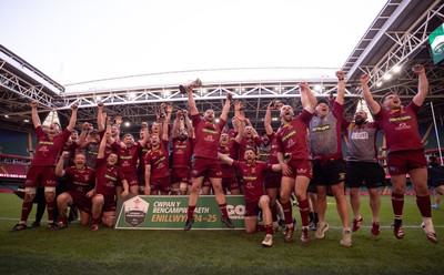 050425  Llanelli Wanderers v Tondu, WRU Championship Cup Final - Llanelli Wanderers celebrate after winning the Championship Cup Final