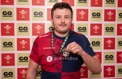 050425  Llanelli Wanderers v Tondu, WRU Championship Cup Final - Steff Lewis of Tondu with his Player of the Match Award