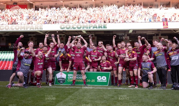 050425  Llanelli Wanderers v Tondu, WRU Championship Cup Final - Llanelli Wanderers celebrate after winning the Championship Cup Final