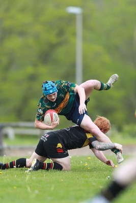 020526 - Llangadog v Cefneithin - Admiral National League 4 West B - Cefneithin player is upended 