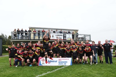 020526 - Llangadog v Cefneithin - Admiral National League 4 West B - Llangadog celebrate with the trophy