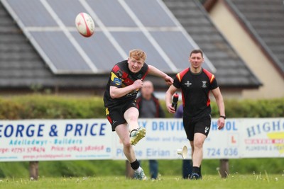 020526 - Llangadog v Cefneithin - Admiral National League 4 West B - Llangadog kick for goal