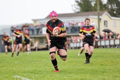 020526 - Llangadog v Cefneithin - Admiral National League 4 West B - Llangadog captain Charles Handford scores a try