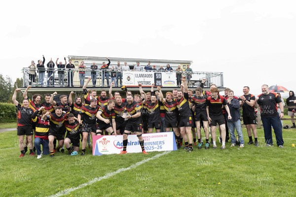 020526 - Llangadog v Cefneithin - Admiral National League 4 West B - Llangadog RFC celebrate with the trophy