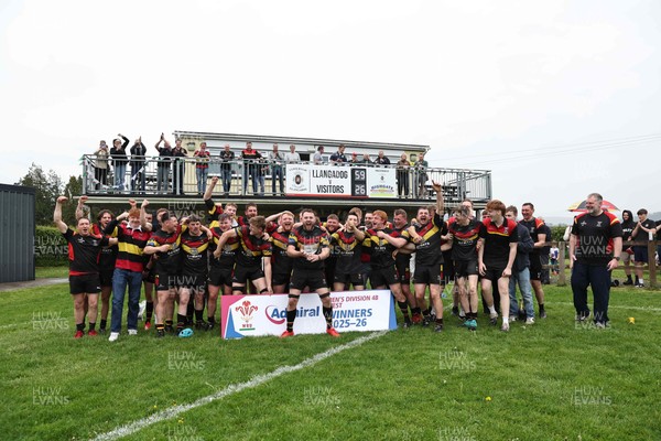 020526 - Llangadog v Cefneithin - Admiral National League 4 West B - Llangadog RFC celebrate with the trophy