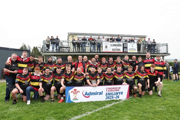 020526 - Llangadog v Cefneithin - Admiral National League 4 West B - Llangadog RFC celebrate with the trophy