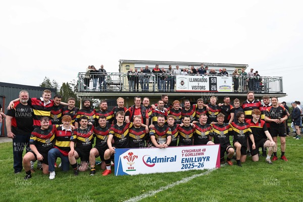 020526 - Llangadog v Cefneithin - Admiral National League 4 West B - Llangadog RFC celebrate with the trophy