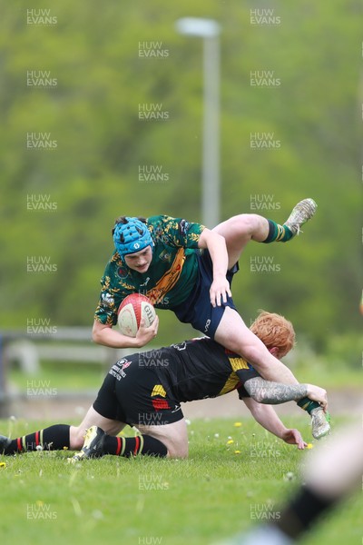 020526 - Llangadog v Cefneithin - Admiral National League 4 West B - Cefneithin player is upended 