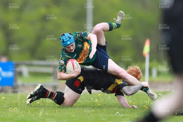 020526 - Llangadog v Cefneithin - Admiral National League 4 West B - Cefneithin player is upended 