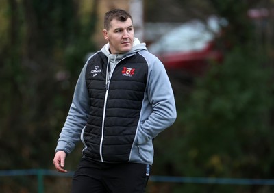 061225 - Llangennech v Brecon - WRU Premiership - Llangennech Forwards Coach Haydn Pugh